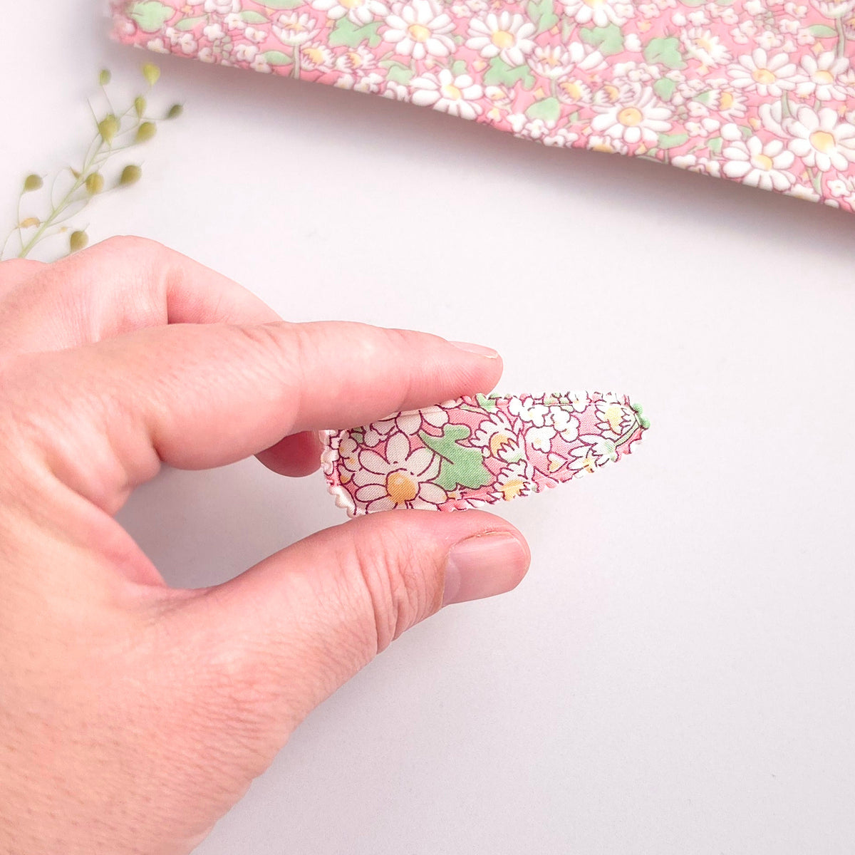 Liberty Daisy Floral Snap Clips, Pink Hair Clips for Girls