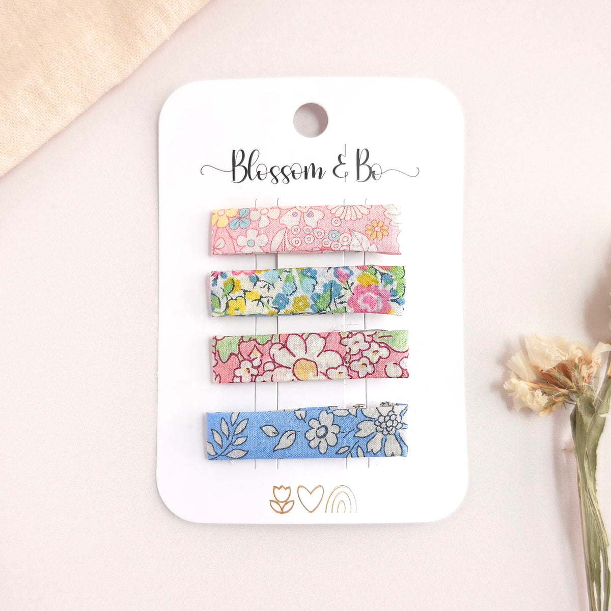 Four alligator clips lined in Liberty of London fabric for Children