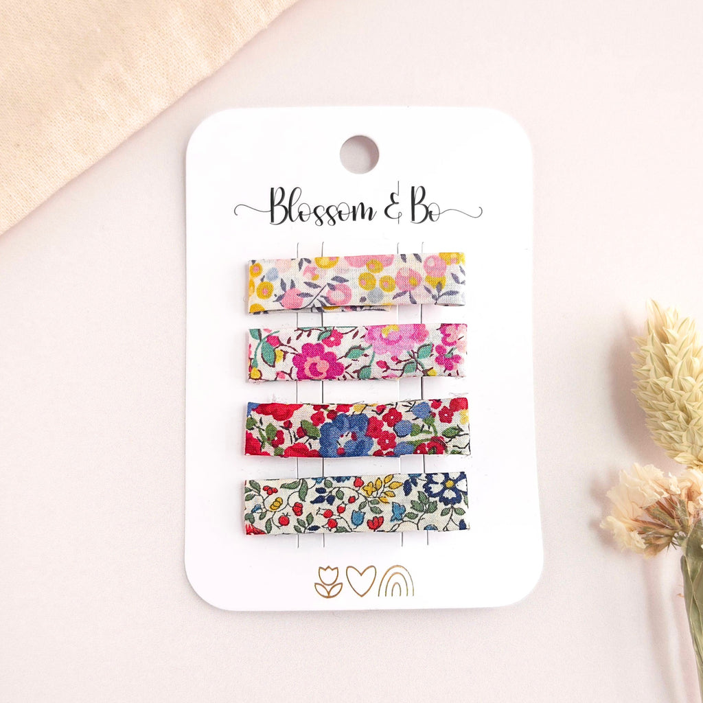 Liberty Floral Alligator Clip Set
