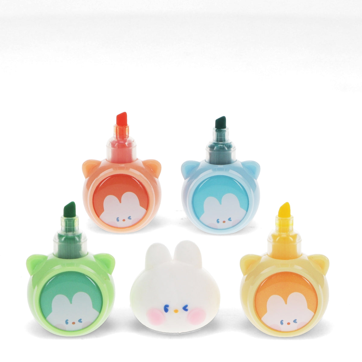 Colourful bunny highlighter pens for children