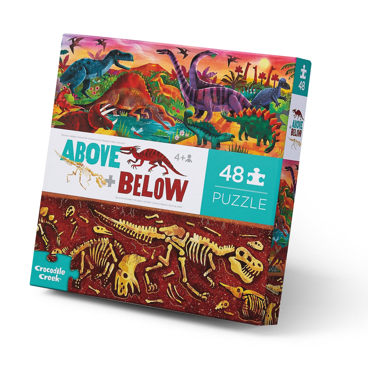 Crocodile Creek Above & Below Dinosaur World 48 Piece Puzzle