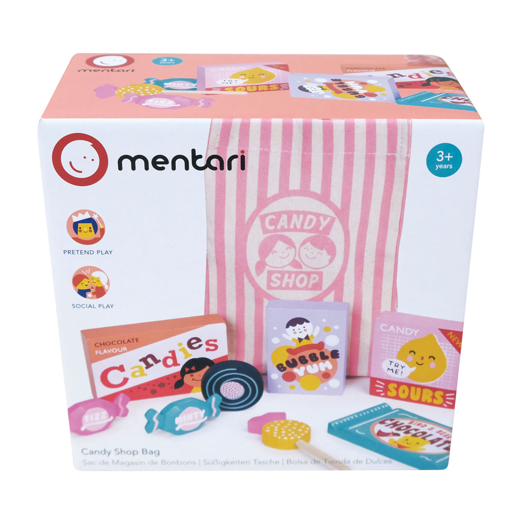 Mentari Candy Shop toy set packaging on a white background