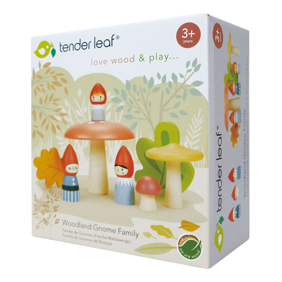 Tender Leaf Toys Woodland Gnome Family packaging on a white background