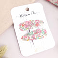 Liberty Betsy floral hair clips for girls on Blossom & Bo display card