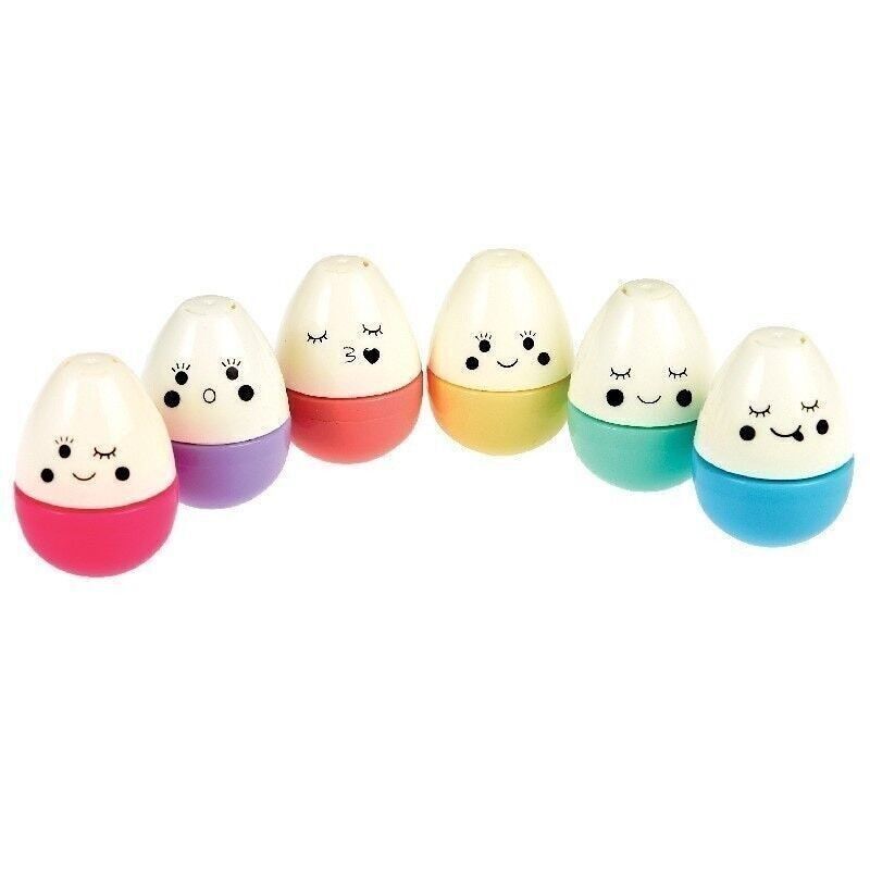 Pack of six egg shaped novelty highlighters